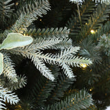 Pre-Lit Green Fir Christmas Tree with Metal Stand,7Ft