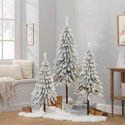 snow-flocked-sweeping-branches-artificial-tree-set-with-battery-operated-lights