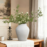 Cement Antique White Vase, 13.4'' H