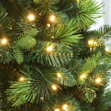 Pre-Lit Green Full  Pine Christmas Tree,7.5Ft