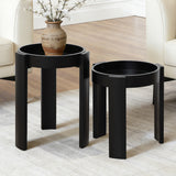 Black Nesting Side Tables Set of 2