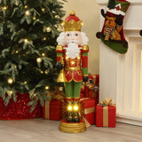 Christmas Bugling Soldier Nutcracker Decor with Lights, 3ft