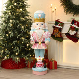 Christmas Pink Nutcracker Soldier Decor with Cake Lights, 4ft