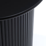 Collin black fluted accent end table, short