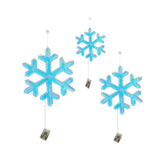 Christmas Snowflake Holiday Decoration with Lights, Set of 3