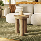 Alvin cylindrical end table with pillar legs