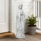 Praying Religious Mary Statue with Rosary Beads, White,29.5"