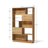 Anton wood finish bookcase with cabinet storage