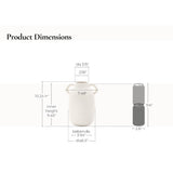 White textured Ceramic Vase 2-handle round tall jug Vase