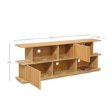 Oak TV Stands for Living Room, Multi-Functional Entertainment Center with Storage, 71''