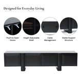 Black TV Stand with Storage for TVs up to 70''