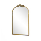 Rêverie vintage gold accent metal frame arch mirror