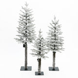 Artificial Tree Christmas with Lights & Stand,set of 3