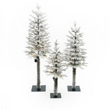 Artificial Tree Christmas with Lights & Stand,set of 3