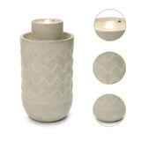 Resin Outdoor Fountain with Planter and LED Lights, 27.4'' H