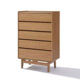 Eric oak finish 5-drawer dresser
