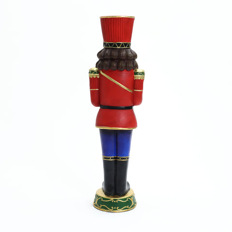 Traditional nutcracker drummer soldier with lights, 3ft tall