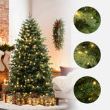 Pre-Lit Gradient Green Full Pine Christmas Tree ,6Ft