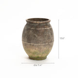 Ginger root brown terracotta urn vase