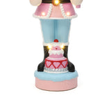 Christmas Pink Nutcracker Soldier Decor with Cake Lights, 3ft