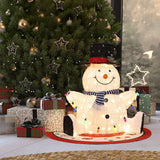 Jolly Snowman Outdoor Holiday Decoration with Lights, 2.7ft