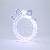 Christmas Snowflake Wreath Holiday Decor With Light, 3ft
