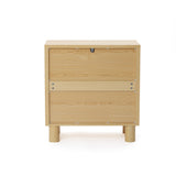 Modern Oak Wood Storage Cabinet, 28.3'' W