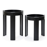 Black Nesting Side Tables Set of 2