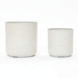 Concord cylinder indoor/outdoor planter set of 2, moonstone