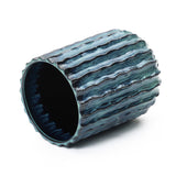 Glazed Blue Tall Ceramic Plant Pots, Two-tone Decorative Large Pot for Plants 16.8'' H