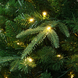 Pre-Lit Green Artificial Slim Christmas Tree with Light, 6ft