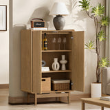 Oak Accent Cabinet with Doors, 31.1'' W