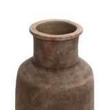 Brown ombre terracotta tall vase, 18.7" h