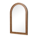 Arched Wall Mirror, Farmhouse Wooden Decorative Mirrors for Wall, 39''