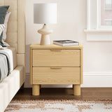 Oak Nightstand with Drawers, 21.6'' H