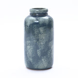 Mediterranean Jar Blue Mottled Round Terracotta Vase,13.8"