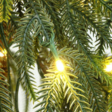 Pre-Lit Slim Artificial Cedar Christmas Tree, 7.5ft