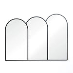 black metal frame arch mirror set of 3