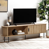 Aria Modern Media Console with Sliding Tambour Doors for TVs up to 65''