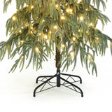 Pre-Lit Weeping Cedar Slim Christmas Tree,6.5Ft