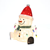 Christmas Snowman Decoration Outdoor with Lights, 2.3ft