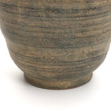 Vintage Pottery Brown Tall Round Ceramic Vase, 16.9"H