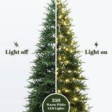 Pre-Lit Green Fir Christmas Tree with Stand,6.5Ft