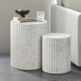Round Nesting Side Tables Set of 2, 19.5 '' H