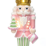 Christmas Nutcracker Pink Soldier with Candy Tree Lights, 3ft