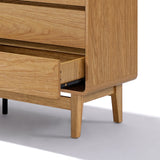 Modern Wood Storage Horizontal Dresser with 2-Drawers,Oak