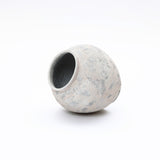 Mottled Handcrafted Round Cement Flower Vase,10.8''