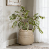 Rustic Brown Large Plant Pot with Drainage, 14'' Dia