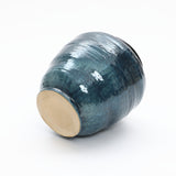 Blue Ripples Round Ceramic Vase, 17.3"H