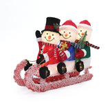 Snowman Family Trio Lights Outdoor Holiday Decoration, 12"H